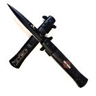 9  All Black Tactical Spring Assisted Open  Folding Pocket Knife