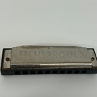 Hohner International Bluesband Harmonica Key Of C 10 Hole Diatonic Silver Black
