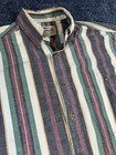 Wrangler Shirt Men s Large Green Button Vertical Striped Rodeo Cowboy Vtg Retro