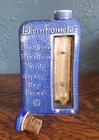 Blue Schafer   Vater The Doctor Drinkometer Flask Antique Bottle 1920 s