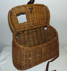 Vintage Wicker Fly Fishing Trout Creel Basket  Cabin Wall Decor