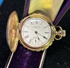 1896 Waltham    clam Shell    25 Yr Gold Filled Hunter Vintage Pocket Watch- Runs 