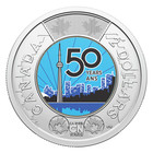 Cn Tower 50th Anniversary 2026 Canada 25x 2 Color Special Wrap Toonie Coin Roll