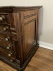 Antique 1800 s Refinished Clark   s Oak Advertising Spool Cabinet With 6 Drawers
