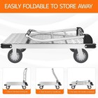 Folding Hand Truck Dolly Cart - Heavy Duty Trolley For 2000 Lbs Moving