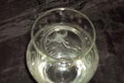 Antique Etched Hand Blown Glass Toothpick Holder