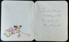 Puppy Dog 1940s Shoe First Birthday One Year Old Vintage Greetings Card   Unused
