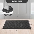 Entrance Mat Indoor Outdoor Heavy Duty Commercial Front Door Mats Carpet Black