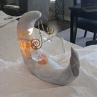 Vintage Enesco 1982 Faith Wick Merlin In The Moon Night Light Figurine 