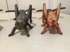 Vtg 7 Rustic Cast Iron Garden Bugs Grasshoppers  Bees  Insects Bugs Fly Lady Bug