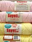 Vintage Sayelle Acrylic Yarn Lot 17 Skeins Assorted Colors Worsted Knitting Yarn
