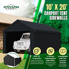Caravan Canopy Domain 20x10 Foot Carport Tent Sidewalls  Black  sidewalls Only 