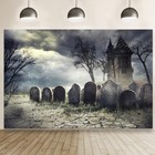 Halloween Backdrop Cemetery Photo Party Photography 10x10 Ft Pumpkin Graveyard