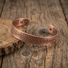 Pure Copper Magnetic Bracelet Arthritis Pain Therapy Healing Cuff Celtic