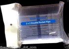 100 Double Pocket 2x2 Coin Holder Vinyl Flip 7mil Thick Guardhouse Storage Case