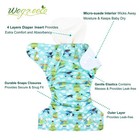 Cloth Diapers 6 Pack With 6 Inserts   1 Wet Bag  Washable Cloth Diapers For B   