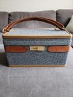 Hartmann Tweed   Belting Leather Train Case Vintage Luggage Makeup Cosmetic Case