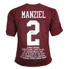 Johnny Manziel Maroon Autographed College Style Stat Football Jersey Jsa