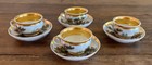 4 Old Paris Hand Painted Italian Countryside Cups   Saucers