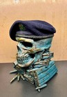 Military Beret Skull Display Stand  limited Production 