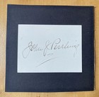Framed Gen  John J  Pershing Autograph Wwi