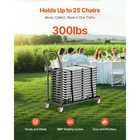 Uimoso Portable Folding Chair Storage Cart For 25 Chairs  300 Lbs Capacity