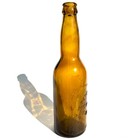 Yellow   Dark Amber Swirled Peter Hand Brewery Co  Chicago Crown Beer Bottle