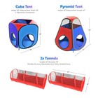 Playz 4pc Pop Up Play Tent And Tunnel Bundle For Toddlers And Kids - Indoor   Ou