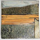 Vintage 90s The Bombay Company Ceramic Tile Sculpture Wall Art Set 4 Textured