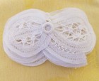12 Klauber Bros Battenburg Lace White Cotton 4  Bows Crocheted Appliques Inserts
