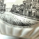 Rumford Falls - Congress St - Maine Me Antique Souvenir China Trinket Gold Cup