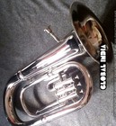 Euphonium 3 Valve Of Pure Brass In Silver Chrome Polish case Box  Free Shipping
