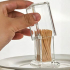 1pc Toothpick Holder Portable Toothpick Box Clear Acrylic Toothpick Storage Box