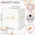 White Wedding Card Box Gold Foil Gift Card Holder For Party Graduation Supplies
