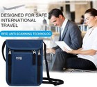 Rfid Blocking Passport Holder Travel Wallet Bag Security Neck Pouch Anti-theft