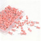 Push Pins 100-count Pink Thumb Tacks Standard Dark Pushpins Steel Point And