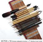 20 Pcs Writing Brush Set - Chinese Calligraphy Brushes With Kanji  Japanese Sumi