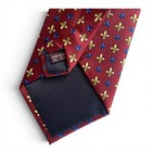 Umberto Bossi Roma Milano Silk Burgundy Fleur De Lis Italian Handmade Tie  Nola 