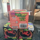 Nee Doh Jack-o-glow Lantern Glow In The Dark Squeeze Ball Stress Toy Orange