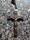 Vintage Our Lady Of Lourdes Jesus Virgin Mary Broken Rosary