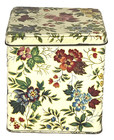 Daher Floral Tin   Container Long Island Ny 11101 Made In England Vintage Hinged