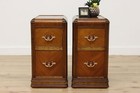 Pair Of Art Deco Waterfall Vintage Nightstands  Bakelite  51981