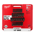 Milwaukee 49-66-7016 Shockwave Metric   Sae 29 Piece 1 2 Dr Impact Socket Set 
