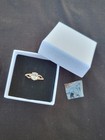 Woman s Princess Cut Oval White Topaz Stainless Steel Coated In Rose Gold Size 7