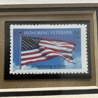 Framed Usps Commemorative First Day Issue Stamp And Pin U s  Marines Military