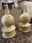 Antique Cast Iron Hitching Post Finials 