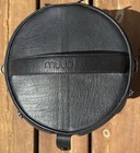 Used Muud Enturn Black Leather Project Bag For Knitting Crocheting Embroidery