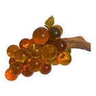 Vintage Mid-century Modern Lucite Amber Grape Cluster Driftwood 12in Length