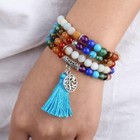 Unisex 108 Buddha Prayer Beads Mala Crystal Bracelet  7 Chakra Healing Ston - 03