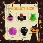 24pcs Halloween Mochi Squishy Toys Stress Relief Squishies For Kids Girls Boys H